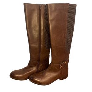 Clarks Pita‎ Dakota Dark Brown Leather Knee High Fashion Boots Women Size 6